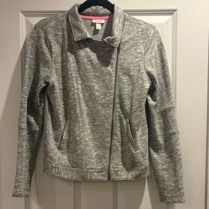 Cat & Jack Gray and white moto jacket